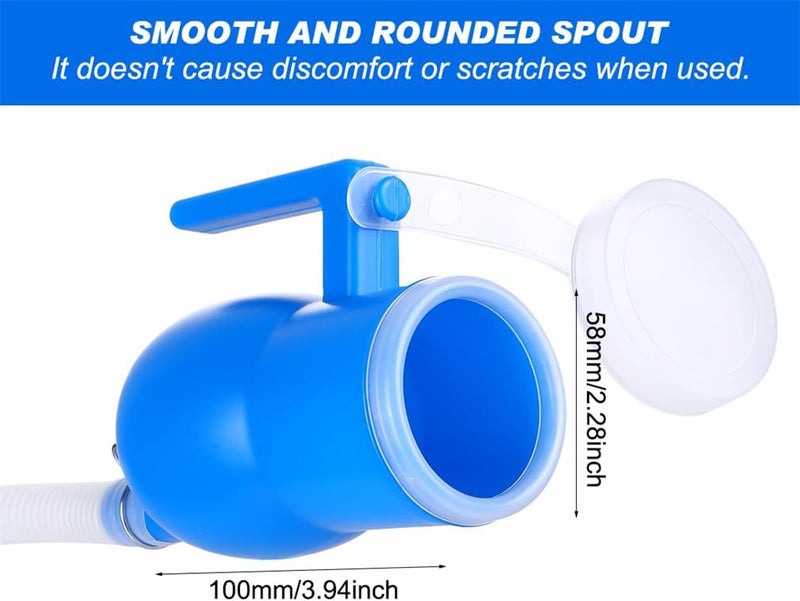 Yeasing Urinal Bottle Portable Urinals for Men Women Urine Bottle 2000ml Mens Potty Spill Proof Pee Bottle with 68" Long Tube Travel Toilet Incontinence Bottles for Elderly Hospital - Image 3